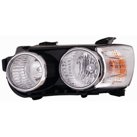 FARO FANALE PROIETTORE SX H1,H7 NERA CROMATO CHEVROLET AVEO