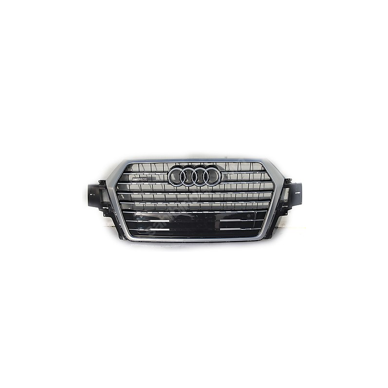 GRIGLIE PARAURTI ANT CENTRALE NERA E SATINATA AUDI Q7 (4MB/4MG/4MQ) 2015 2019 OEM 4M0853651QMX3