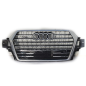 GRIGLIE PARAURTI ANT CENTRALE NERA E SATINATA AUDI Q7 (4MB/4MG/4MQ) 2015 2019 OEM 4M0853651QMX3