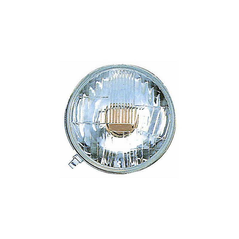 FARO FANALE PROIETTORE DX/SX CROMATO ASIMMETRICO SENZA LUCE DI E SENZA CORNICE FIAT 500 F / L / R 1965 1975 OEM 32540014
