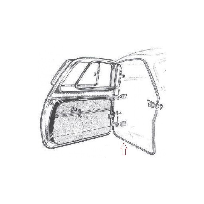 GUARNIZIONE PORTA ANT DX/SX FIAT 500 D 1957 1965