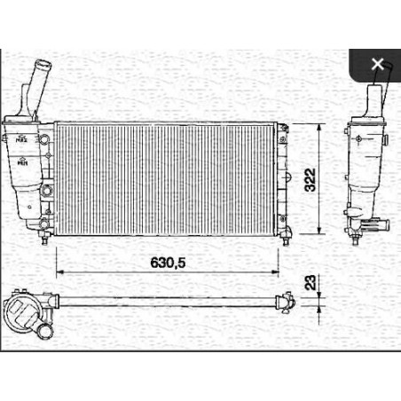 RADIATORI FIAT PUNTO (176) 1995 1999 OEM 46527489