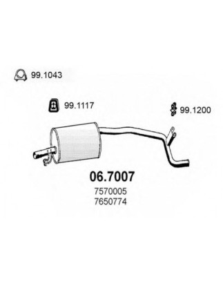 SILENZIATORE POST OEM 7570005