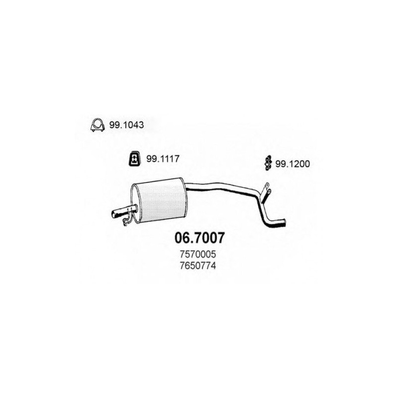SILENZIATORE POST OEM 7570005