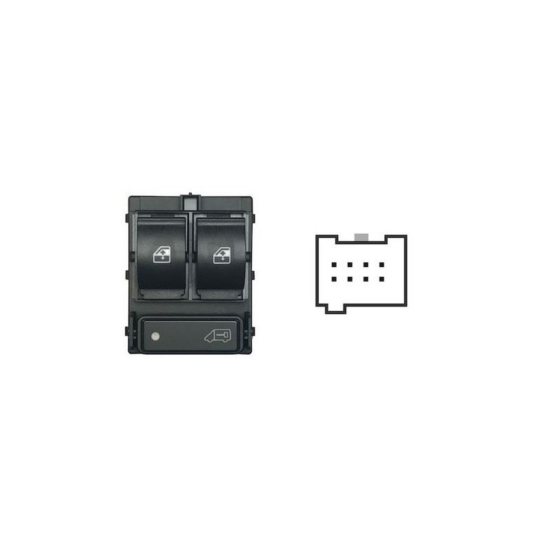 BLOCCO COMANDI ALZACRISTRALLO ANT SX 8 2 GRIGIO CON RETROVISORE ELETT NON RIBALTABILI ELETTRICAMENTE E CON PULSANTE CHIUSURA CE
