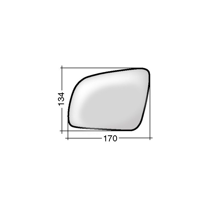 VETRO CON PIASTRA SX MERCEDES-BENZ C CLASS (W204) 2007 2011 OEM A2128100121