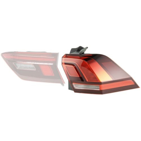FANALE P/SX EST ROSSO A LED VW TIGUAN 01/16