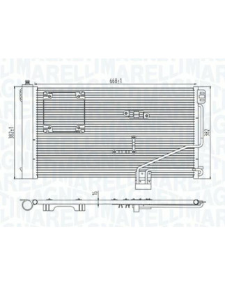 CONDENSATORE MERCEDES-BENZ C CLASS SDN/S W (W203) 2000 2003 OEM A2035001354