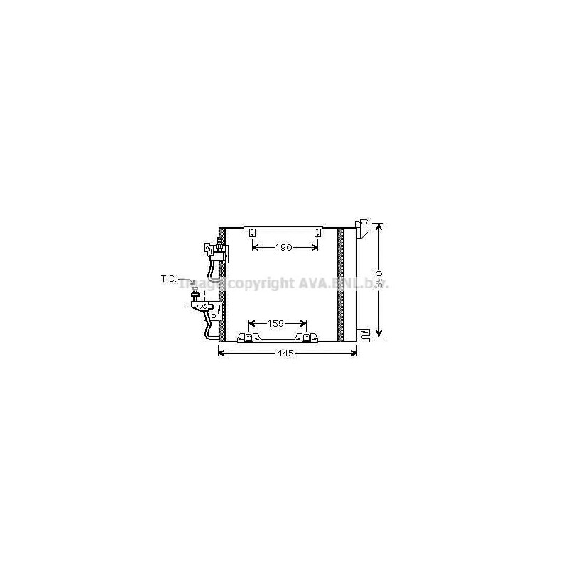 CONDENSATORE 11.8 11.8 381 365 ALLUMINIO 1800 16 TUBI DI RAFFREDDAMENTO PARALLELI CON GUARNIZIONI CON ESSICCATORE OPEL ASTRA H 