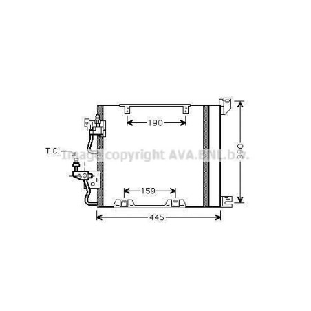 CONDENSATORE 11.8 11.8 381 365 ALLUMINIO 1800 16 TUBI DI RAFFREDDAMENTO PARALLELI CON GUARNIZIONI CON ESSICCATORE OPEL ASTRA H 