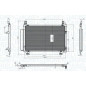 CONDENSATORE 15.5 10.1 319 504 ALLUMINIO 2150 16 TUBI DI RAFFREDDAMENTO PARALLELI CON GUARNIZIONI CON ESSICCATORE TOYOTA YARIS 