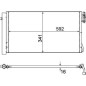 CONDENSATORE 15.4 13.8 348 580 ALLUMINIO 2120 18 TUBI DI RAFFREDDAMENTO PARALLELI CON GUARNIZIONI CON ESSICCATORE BMW SERIES 1 