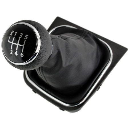 POMELLO E CUFFIA CAMBIO NERO/CROMATO 6 CROMATA NERA LUCIDA VOLKSWAGEN CADDY (14) 1979 1995 OEM 1K0711113CD