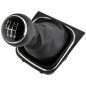 POMELLO E CUFFIA CAMBIO NERO/CROMATO 6 CROMATA NERA LUCIDA VOLKSWAGEN CADDY (14) 1979 1995 OEM 1K0711113CD