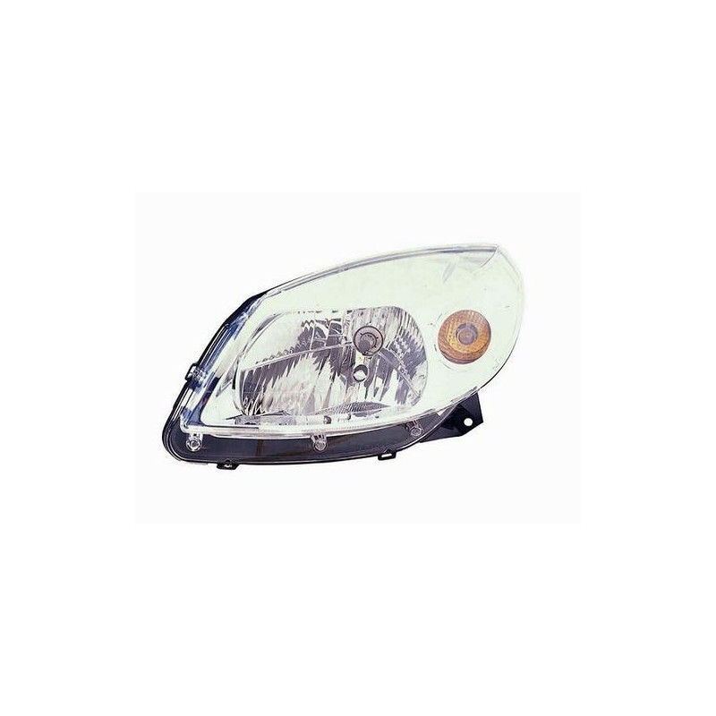 FARO FANALE PROIETTORE SX H4 CROMATA ELETTRICA DACIA SANDERO I (BS) 2008 2012 OEM 8200733878