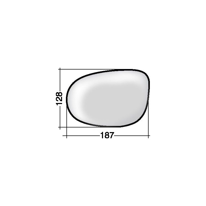 VETRO CON PIASTRA DX FIAT IDEA (350) 2004 2010 OEM 1752457