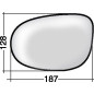 VETRO CON PIASTRA DX FIAT IDEA (350) 2004 2010 OEM 1752457