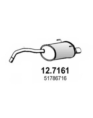 SILENZIATORE POST FIAT 500 (312) 2007 2015 OEM 51786716