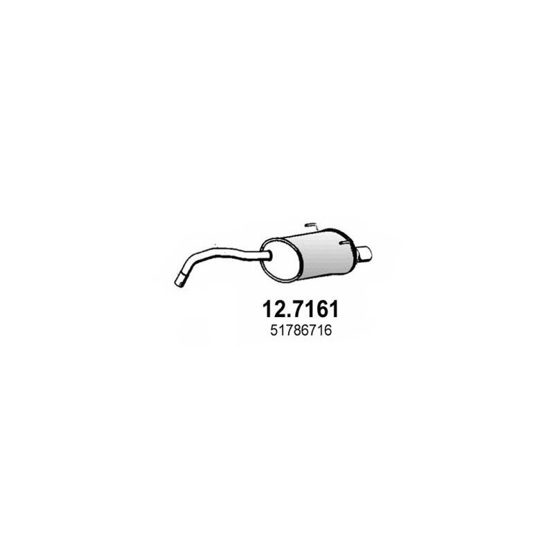 SILENZIATORE POST FIAT 500 (312) 2007 2015 OEM 51786716