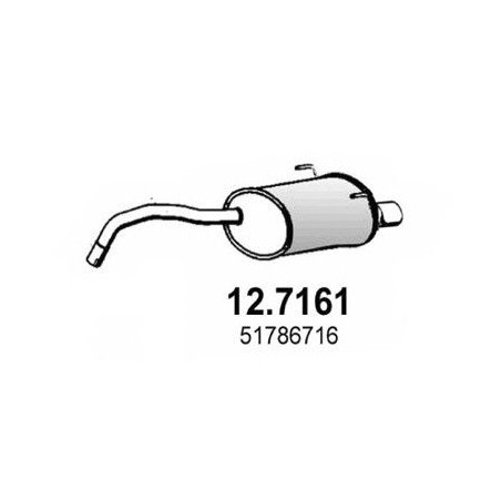 SILENZIATORE POST FIAT 500 (312) 2007 2015 OEM 51786716