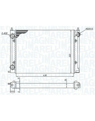 RADIATORI VOLKSWAGEN GOLF I (17) 1977 1983 OEM 191121253K
