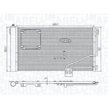 CONDENSATORE MERCEDES-BENZ C CLASS SDN/S W (W203) 2000 2003 OEM A2035001354