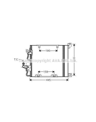 CONDENSATORE 11.8 11.8 381 365 ALLUMINIO 1800 16 TUBI DI RAFFREDDAMENTO PARALLELI CON GUARNIZIONI CON ESSICCATORE OPEL ASTRA H