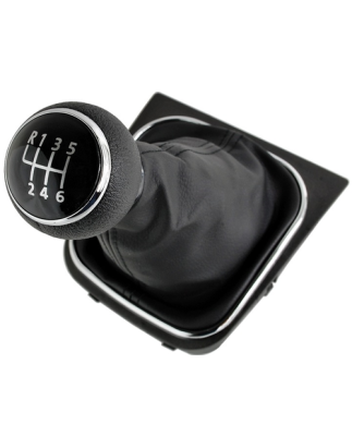 POMELLO E CUFFIA CAMBIO NERO/CROMATO 6 CROMATA NERA LUCIDA VOLKSWAGEN CADDY (14) 1979 1995 OEM 1K0711113CD
