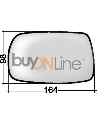 VETRO CON PIASTRA SX TONDO TOYOTA YARIS I (P1) 1999 2005 OEM 879610D030