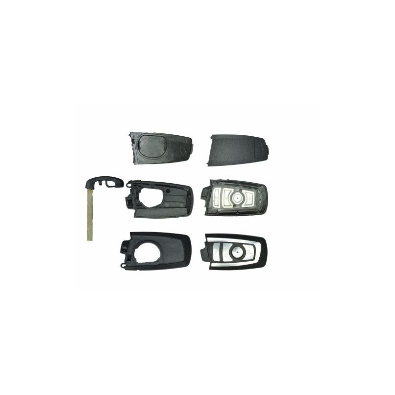 GUSCIO PER CHIAVI NERO CON TASTI E BORDO ARGENTO 4 BMW SERIES 1 3/5D (E81/E87) 2004 2011