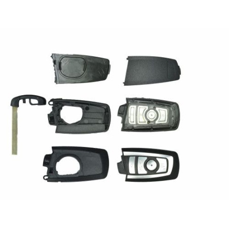 GUSCIO PER CHIAVI NERO CON TASTI E BORDO ARGENTO 4 BMW SERIES 1 3/5D (E81/E87) 2004 2011