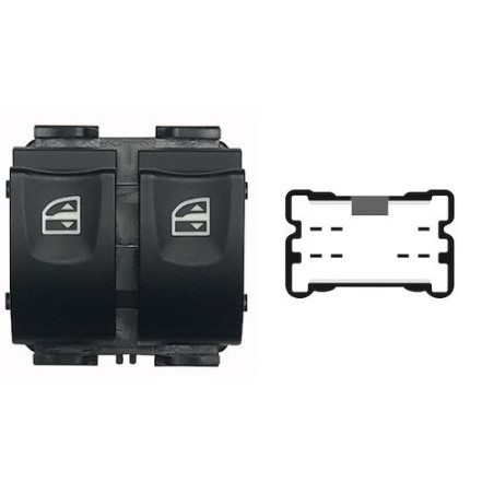 BLOCCO COMANDI ALZACRISTRALLO POST SX 7 2 MARRONE DACIA DUSTER I (HS) 2010 2017 OEM 254113300R