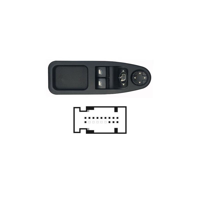 PULSANTIERA ALZACRISTRALLO SX 13 2 CITROEN JUMPY (VF7) 2007 2016 OEM 6554ZH
