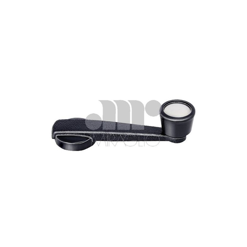 MANIGLIA ALZ ANT/POST DX/SX NERO IN PLASTICA E POMELLO CON INSERTO CROMATO FIAT 500 F / L / R 1965 1975 OEM 4267722