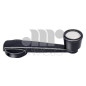 MANIGLIA ALZ ANT/POST DX/SX NERO IN PLASTICA E POMELLO CON INSERTO CROMATO FIAT 500 F / L / R 1965 1975 OEM 4267722