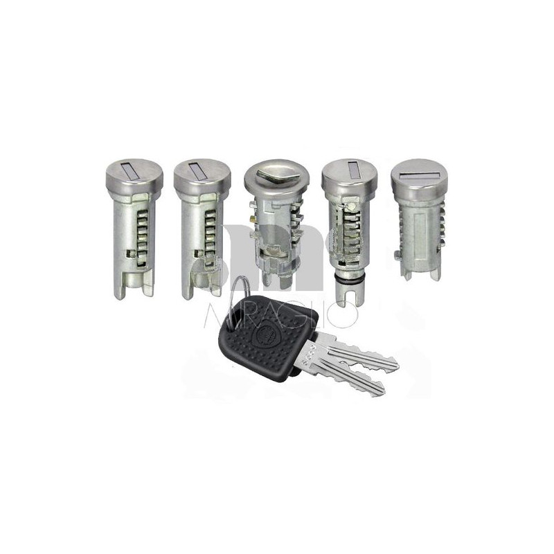 IMPARIGLIO 5 ANT/POST DX/SX 1 AVVIAMENTO(A) , 2 PORTE(B), 1 CHIUSURA POST(COFANO)(C) , 1 TAPPO BENZINA(D) AUTOBIANCHI Y10 1989 