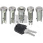 IMPARIGLIO 5 ANT/POST DX/SX 1 AVVIAMENTO(A) , 2 PORTE(B), 1 CHIUSURA POST(COFANO)(C) , 1 TAPPO BENZINA(D) AUTOBIANCHI Y10 1989 