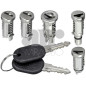 IMPARIGLIO 5 ANT/POST DX/SX 1 AVVIAMENTO(A) , 2 PORTE(B), 1 CHIUSURA POST(COFANO)(C) , 1 TAPPO BENZINA(D) FIAT UNO (146/158) 19