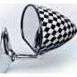 RETROVISORE SCACCHI BIANCO E NERO A VITE LUCIDA FIAT 500 F / L / R 1965 1975