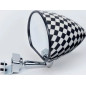 RETROVISORE SCACCHI BIANCO E NERO OPACA A MORSETTO FIAT 500 F / L / R 1965 1975