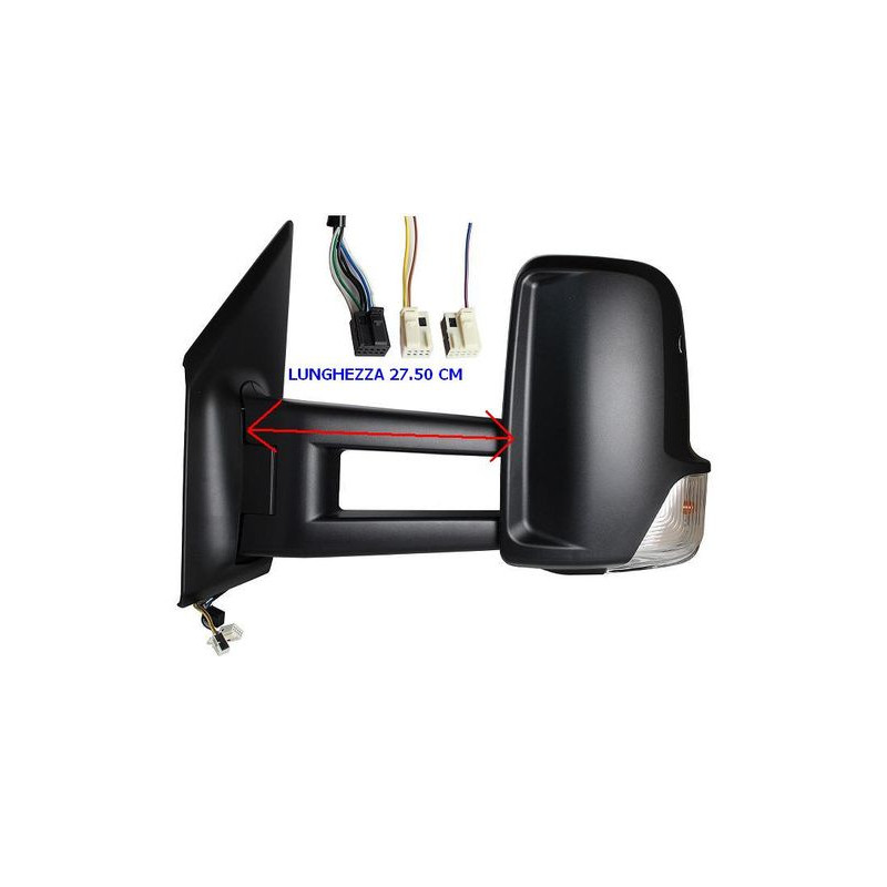 RETROVISORE ELETT DX LUNGO 27.5 CM NERO 9 3 CONNETTORI MERCEDES-BENZ SPRINTER (W907/W910) 2018  OEM A0018229020