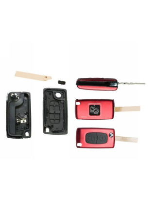 GUSCIO PER CHIAVI ROSSO 2 CON ALLOGGIO BATTERIA ROTONDO ID46 HU83 CITROEN C3 (SC) 2010 2013