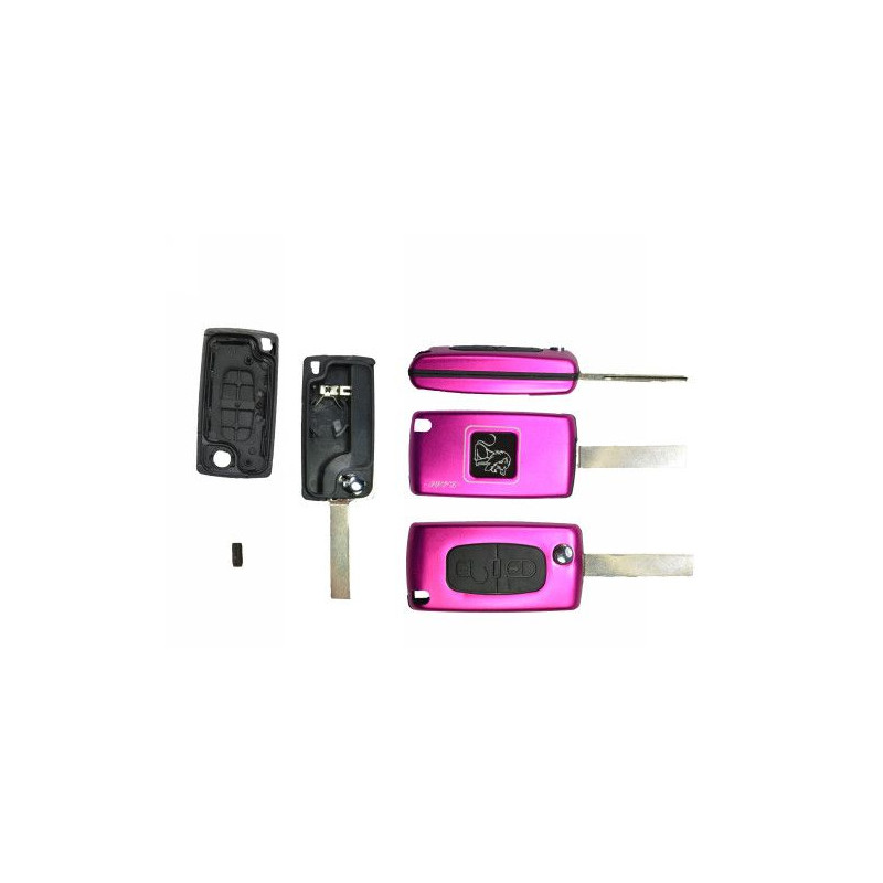 GUSCIO PER CHIAVI FUCSIA 2 CON ALLOGGIO BATTERIA ROTONDO HU83 CITROEN C3 (FC/FN) 2002 2010
