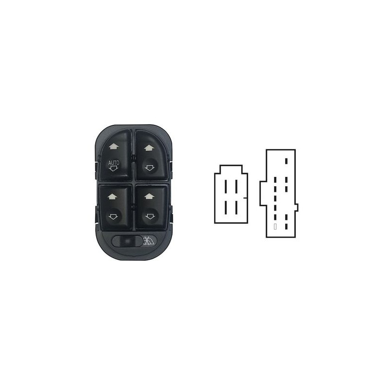 BLOCCO COMANDI ALZACRISTRALLO ANT SX 14 4 CON ALZACRISTRALLO POST ELETT SX SOLO IN APERTURA FORD MONDEO (BAP) 1996 2000 OEM 102