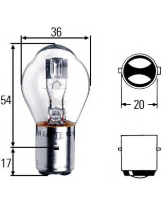 LAMPADINA S 1 12 V 25/25 W