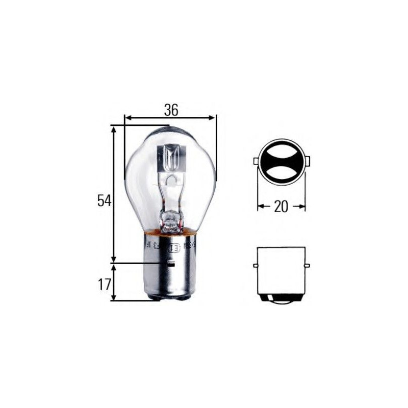 LAMPADINA S 1 12 V 25/25 W