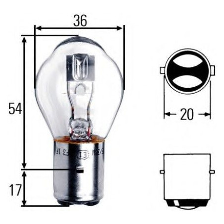 LAMPADINA S 1 12 V 25/25 W