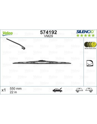SPAZZOLA TERGI SILENCIO PERFORMANCE ANT DX/SX SINGOLA 550mm CODICE BREVE: VM29