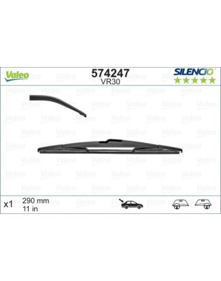 SPAZZOLA TERGI SILENCIO STANDARD POST DX/SX SINGOLA 290mm CODICE BREVE: VR30