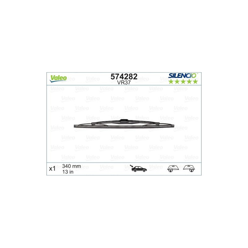 SPAZZOLA TERGI SILENCIO STANDARD POST DX/SX SINGOLA 340mm CODICE BREVE: VR37